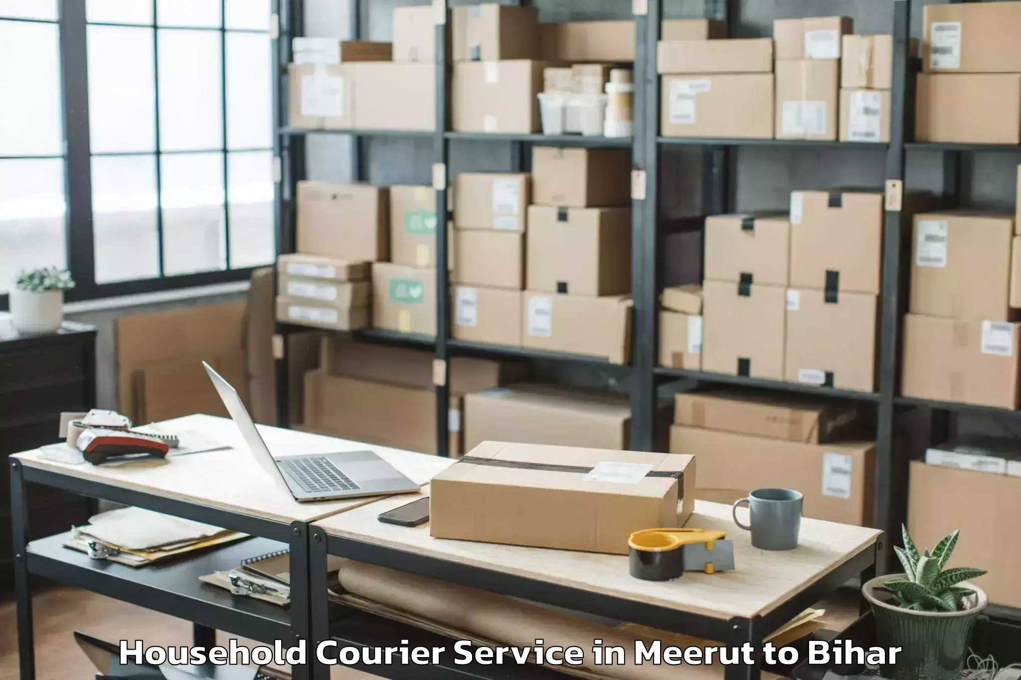 Easy Meerut to Simri Bakhtiarpur Household Courier Booking